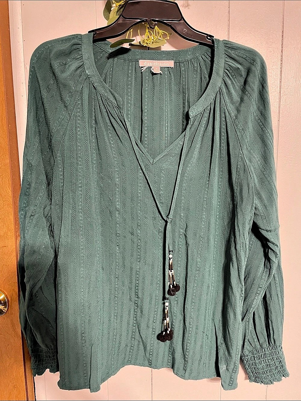 daniel rainn Textured Tunic Top in Green Size XL Like New